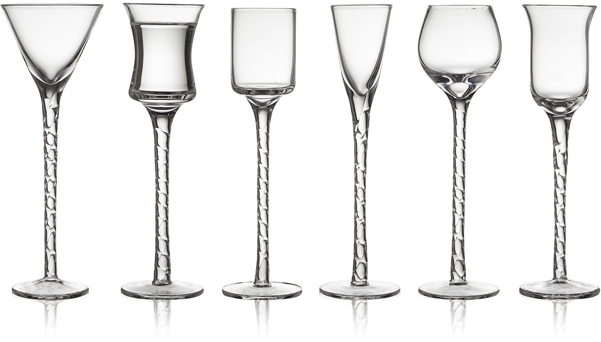 Lyngby Glas 6 Vasos de chupito Rom 2,5-5 cl Transparente