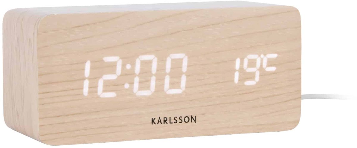 Uhr mit Handy-Ladegerät und LED-Beleuchtung Karlsson