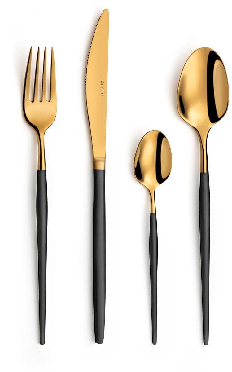 Amefa Set de cubiertos Soprano 16 piezas Latón negro