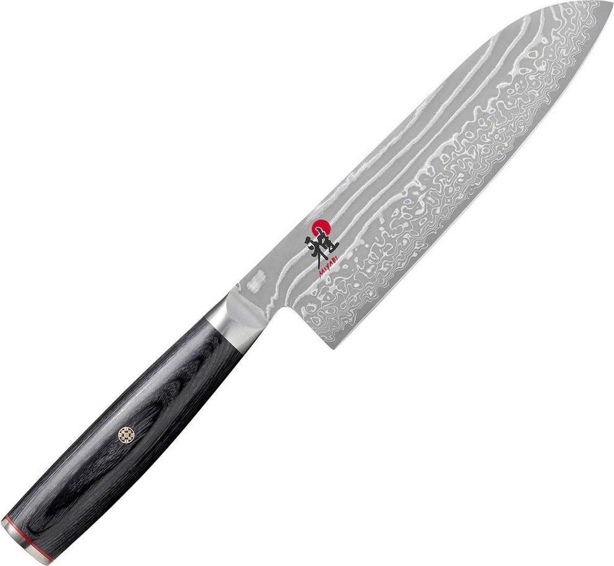 Miyabi Coltello santoku Raw 5000FCD 18 cm Acciaio di Damasco-nero