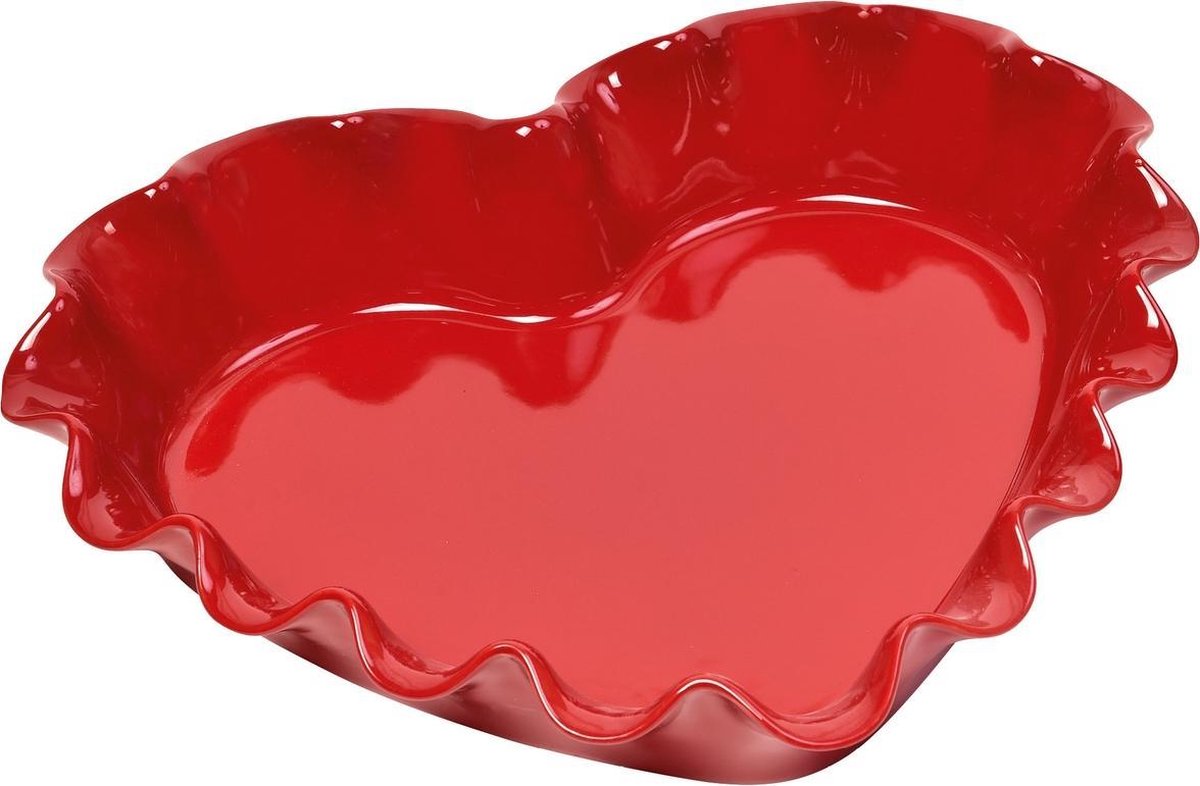 Emile Henry Molde cerámico corazón Emile Henry 1,5 L Rojo