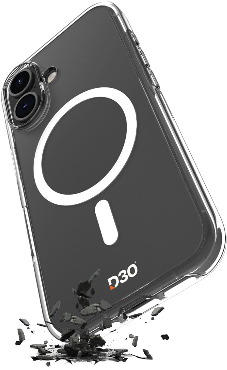 Puro Impact Clear D3O TPU+PC MagSafe Compatible Case for iPhone 17 - Transparent