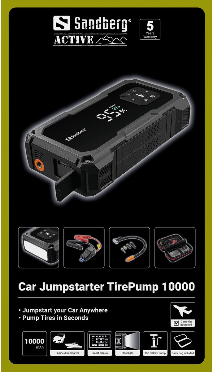 Sandberg Car Jumpstarter TirePump 10000