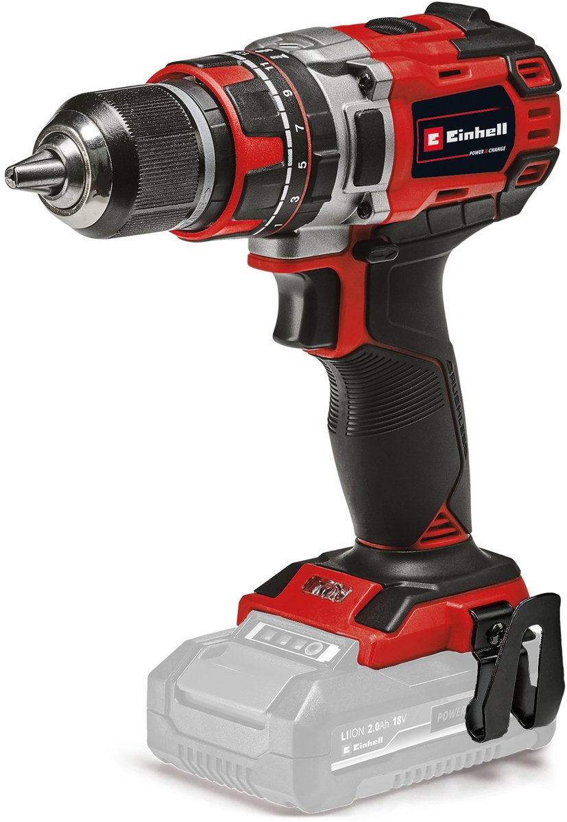 Einhell TE-CD 18/50 Li-i BL akku slagboremaskine u/batteri og lader.