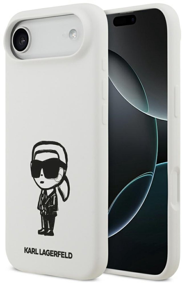 Karl Lagerfeld Silicone Karl Sketch & Logo MagSafe Case for iPhone 17 Air - White