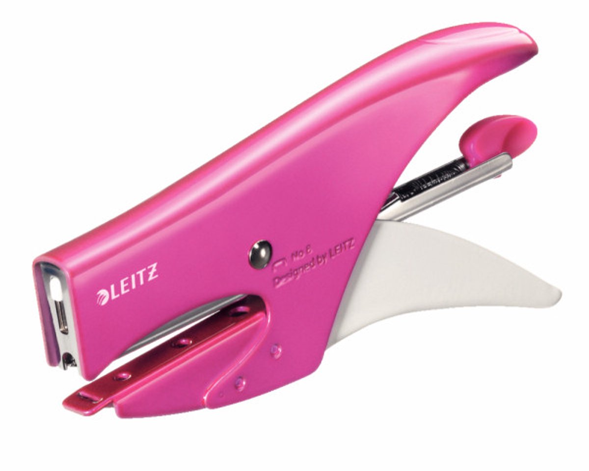Leitz Hæftetang WOW 5547, Back Loader Pink