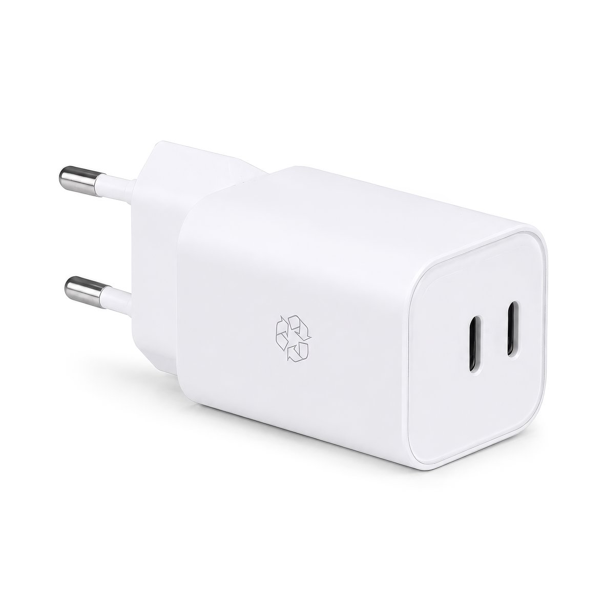 ESSENTIALS by UPSTRÖM 65W Dual Port USB-C GaN Charger | 2 Ports - White