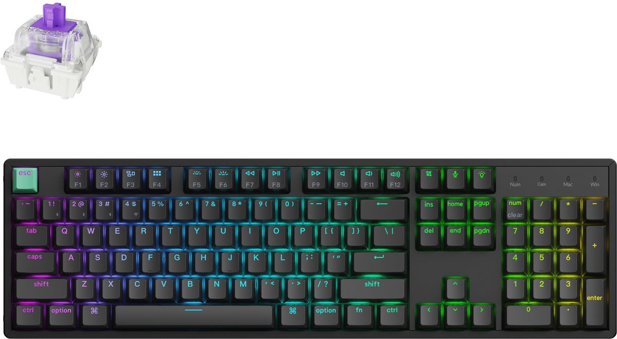 Keychron K10 HE - Standard Version - keyboard - 100% full size - black Input Device