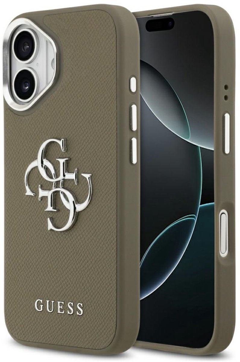 GUESS Grained Big 4G Classic Logo iPhone 17 Case - Brown