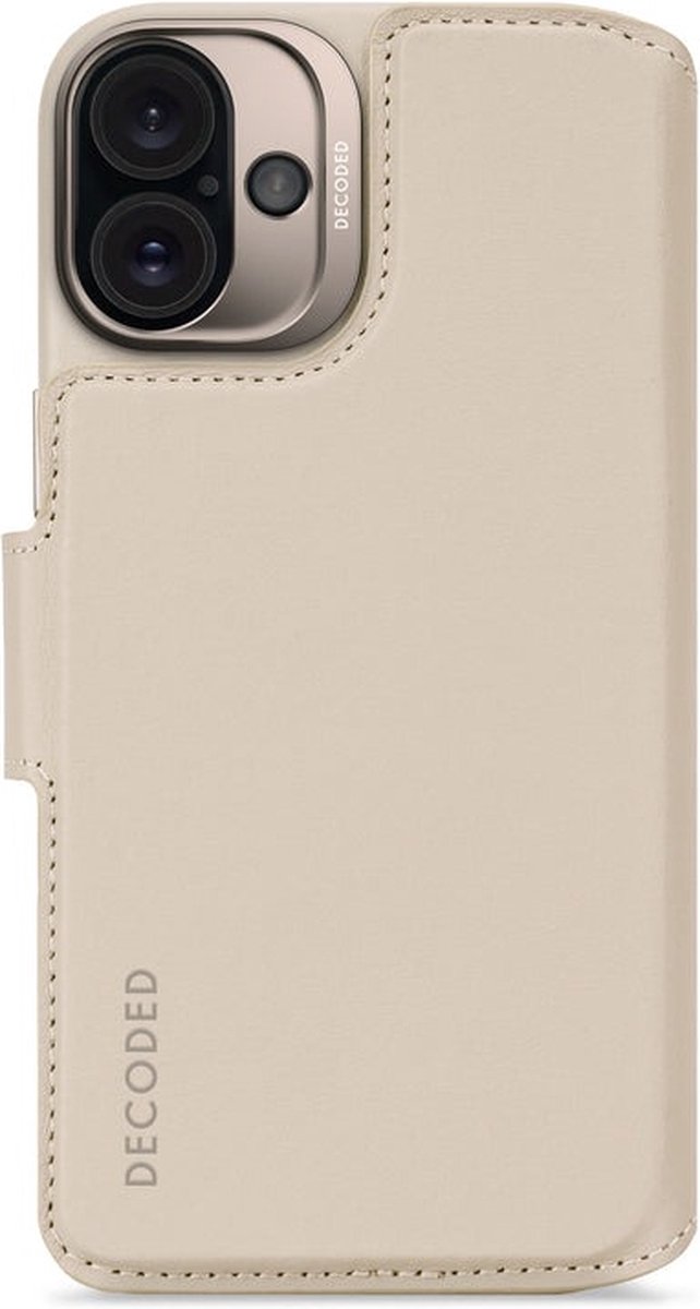 Decoded Leather Detachable Wallet for iPhone 16 Plus Clay