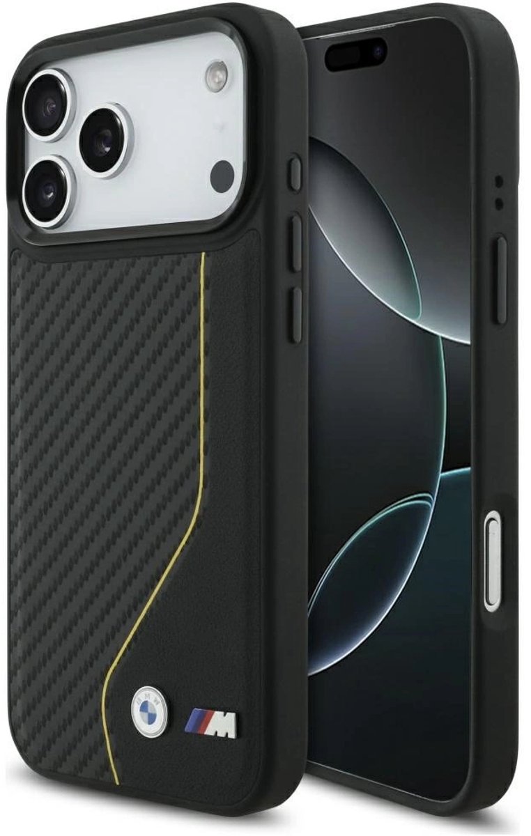BMW M Carbon Line & Logo MagSafe Case for iPhone 17 Pro Max - Yellow