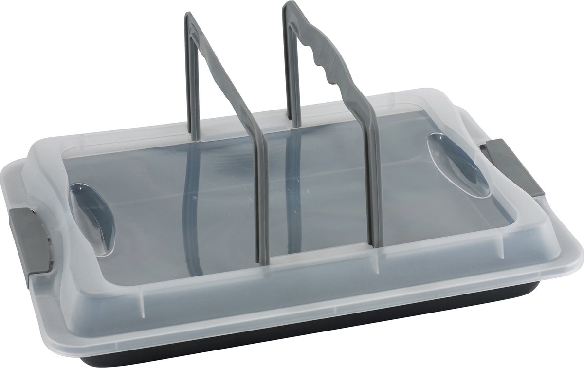 Funktion Bakplåt Baking pan with lid 42x29 cm grey