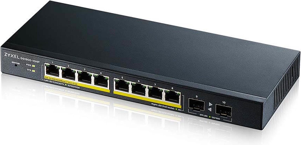 Zyxel Gs1900 10-port Poe 77w Switch