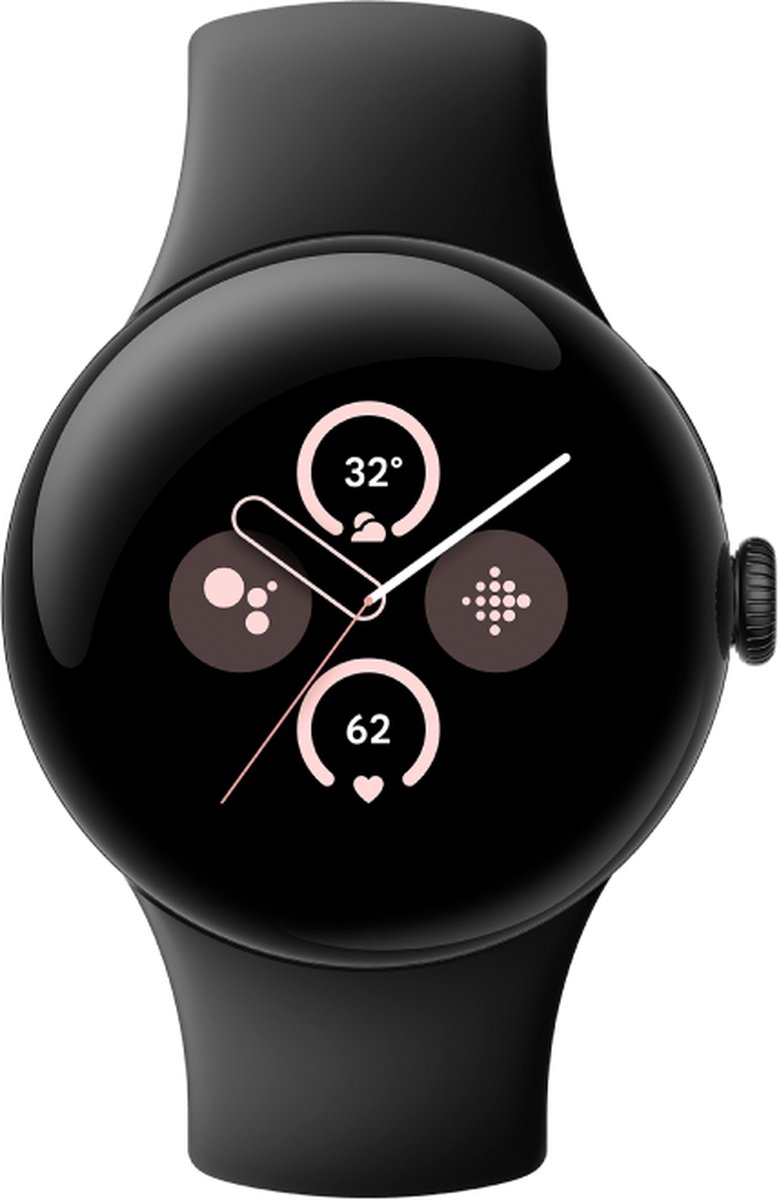 Google Pixel Watch 2 - matte black aluminum - smart watch with active band - obsidian - 32 GB