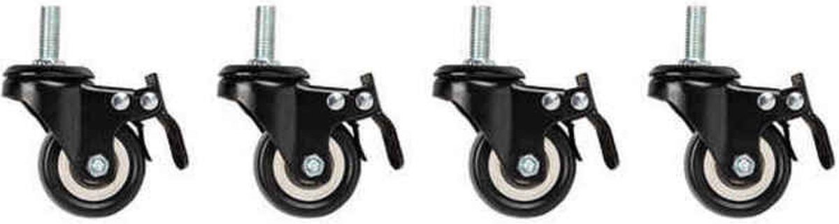 Lanberg AK-1601-B - Rack Cabinet Wheels (4-Pack)
