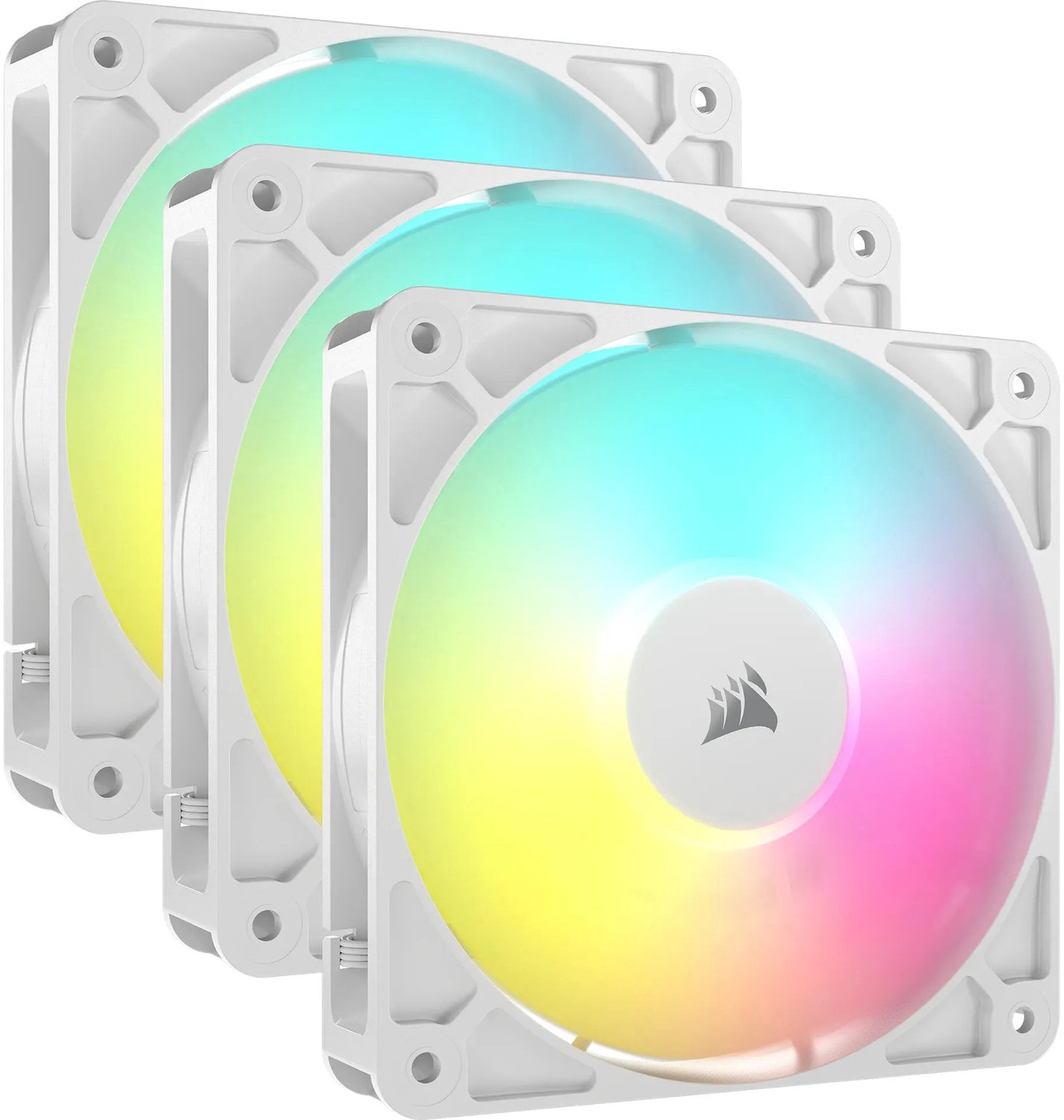 Corsair RS120 ARGB 3-pack - Chassi fläkt - 120mm - Vit med RGB LED - 36 dBA