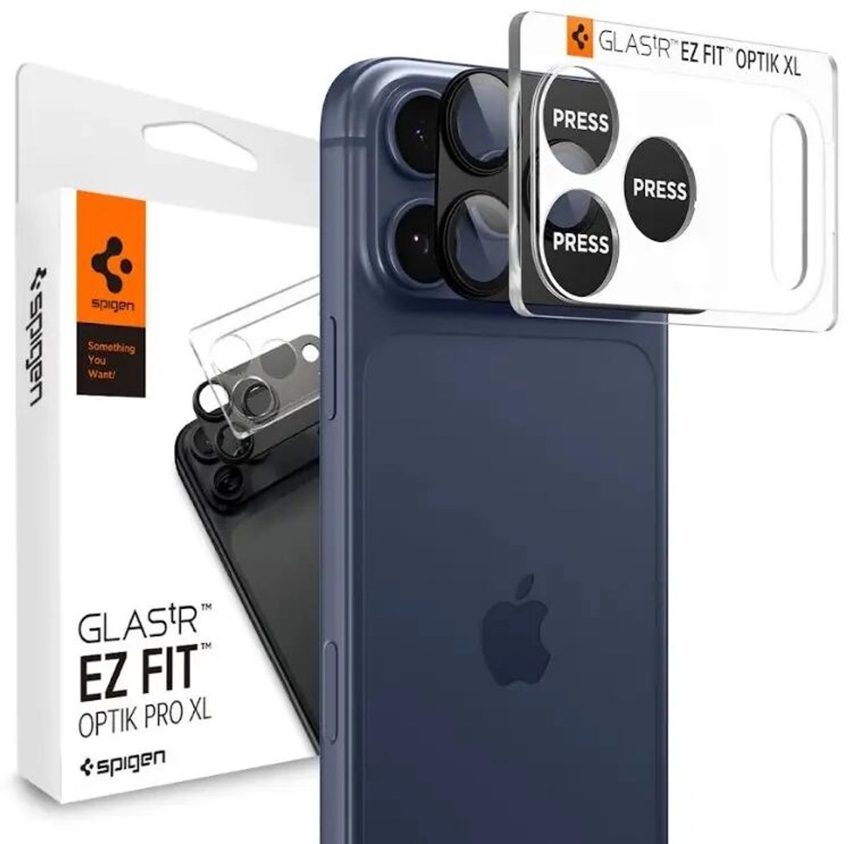 Spigen Glass tR EZ Fit Optik Pro XL 1 Pack - black - iPhone 17 Pro