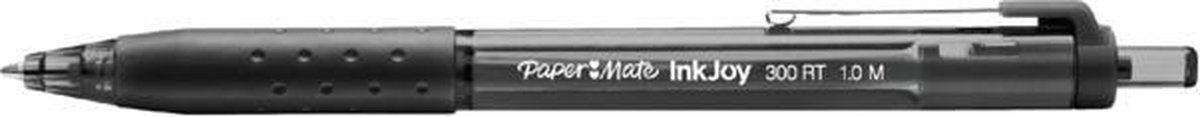Paper Mate InkJoy 300RT Kulspetspennor med tryckknapp | Mediumspets (1,0 mm) | Svart | 12 stycken