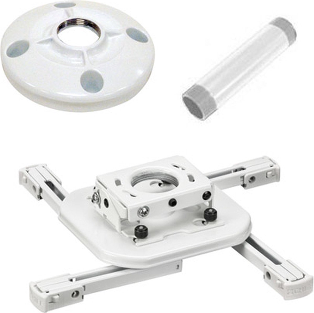 Chief Mini Universal RPA Projector Mount - Includes Projector Mount 6" Ceiling Plate and 3" Extension Column - White