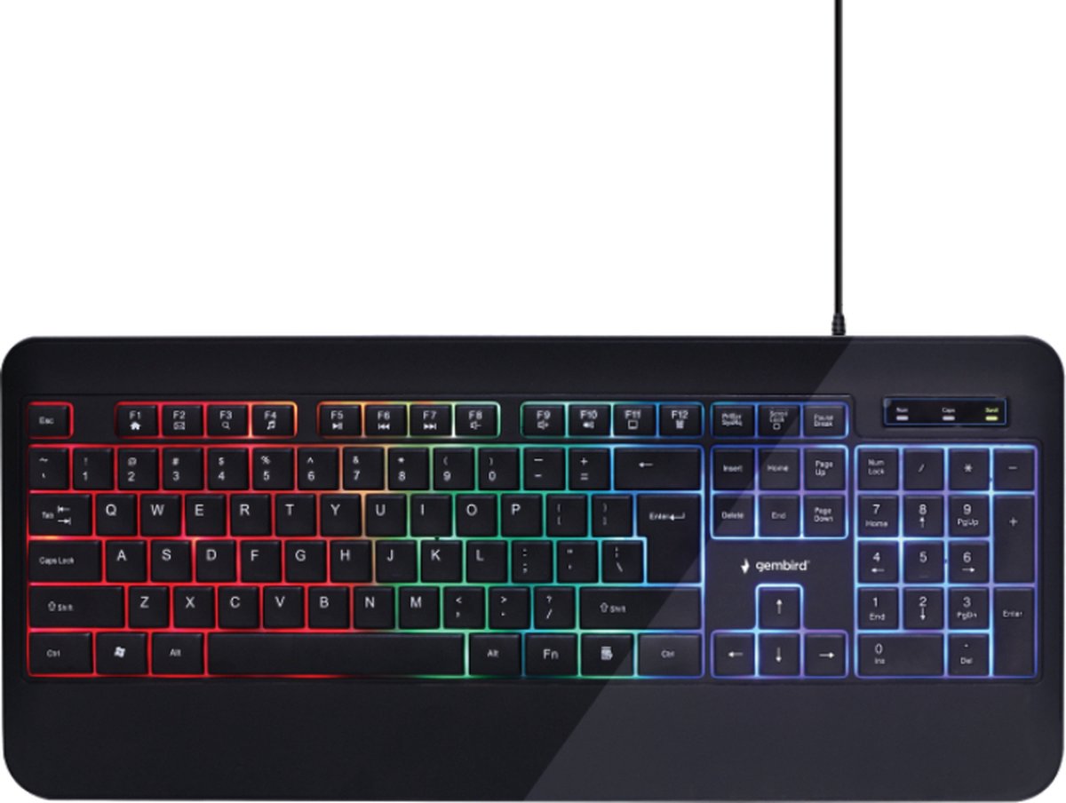 Gembird KB-UML-03 - keyboard - QWERTY - US - black - Tangentbord - Engelska (US) - Svart