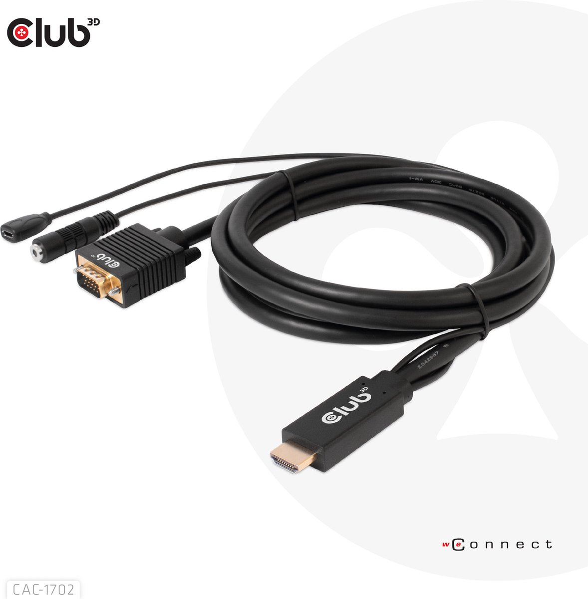 Club 3D adapter cable - HDMI / VGA / audio - 2 m