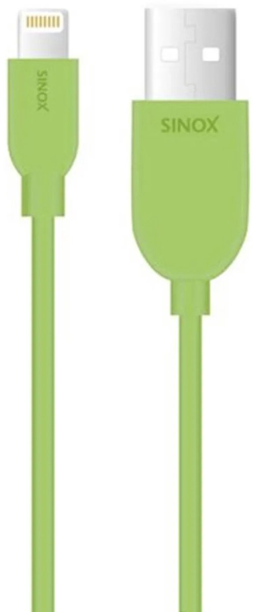 Sinox Lightning kabel m/original Apple chip - 2m - Grön