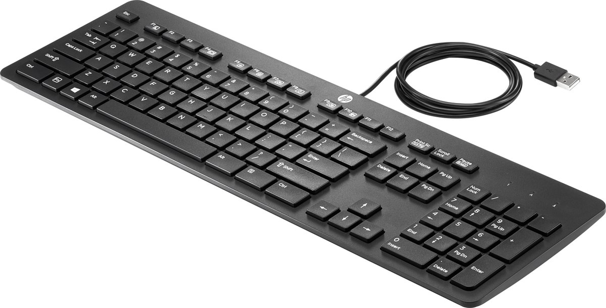 HP Business Slim - tangentbord - Storbritan - Tangentbord - Engelska - Svart