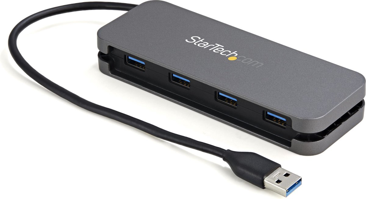 StarTech.com 4 Port USB 3.0 Hub 5Gbps 4A - 11in Cable USB Hub - USB 3.2 - 4 porte - Grey