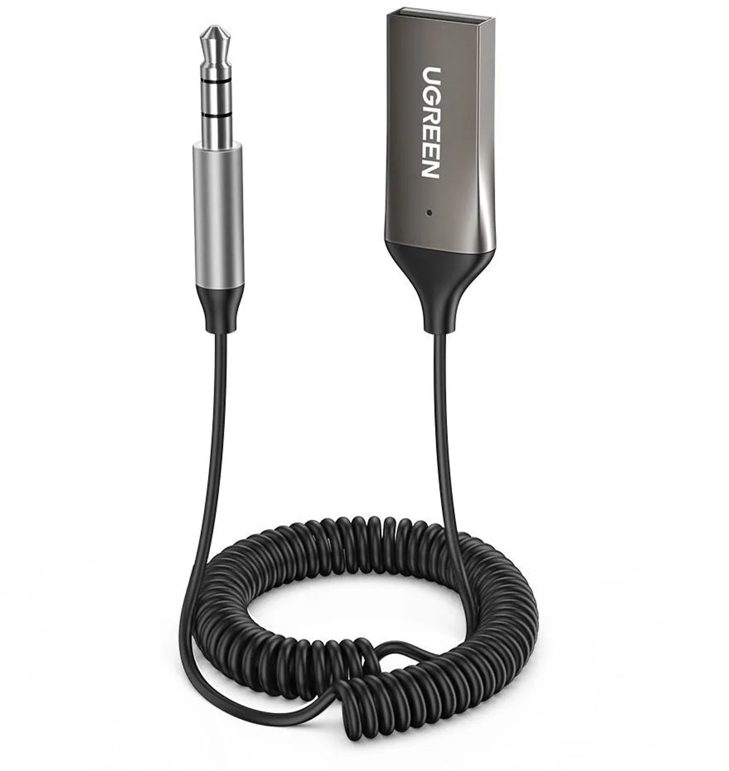 UGREEN Bluetooth Car Receiver Aux With Mic (Space Grey)