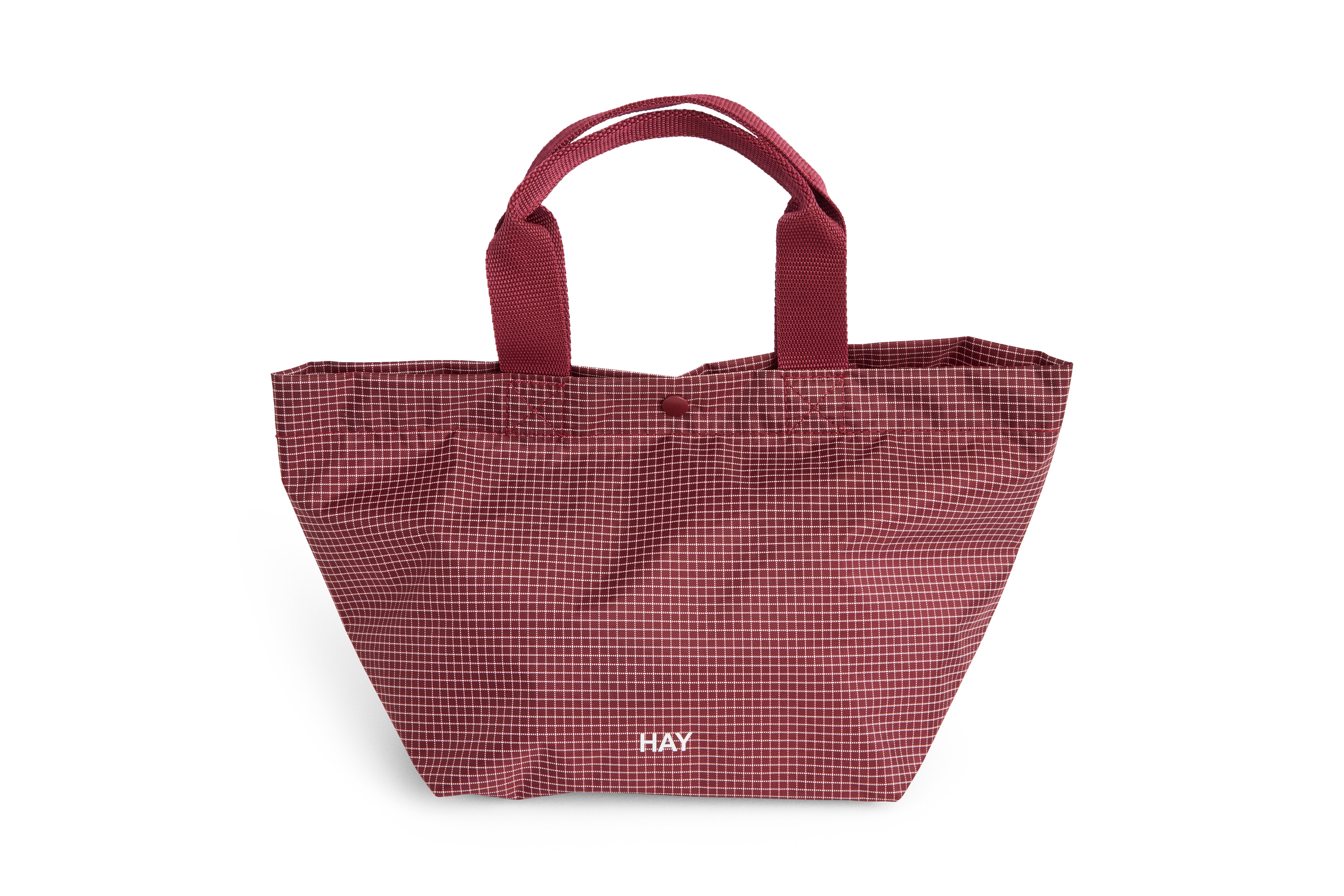 HAY - Grid Everyday Bag - Mini - Burgunderrot