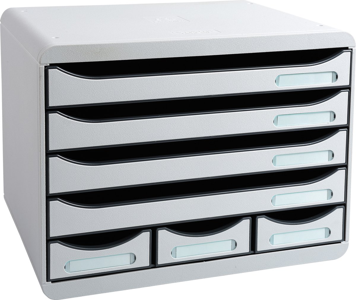 Exacompta Classic Schubladenbox Kunststoff Grau 7 Schübe 35,5 x 27 x 27,1 cm A4+