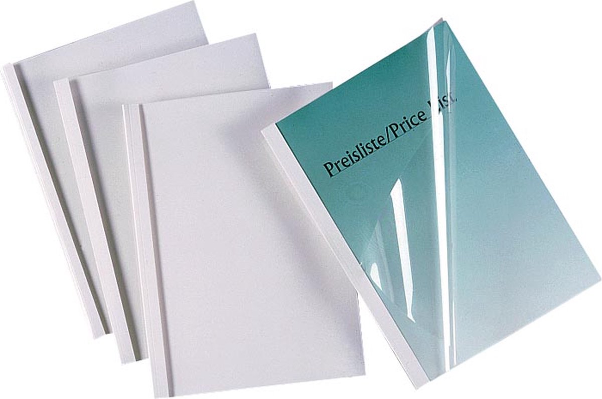 GBC Einbanddeckel ThermaBind A4 15 Blatt 240 g/m² 150 Mikron PVC (Polyvinylchlorid) Weiß 100 Stück