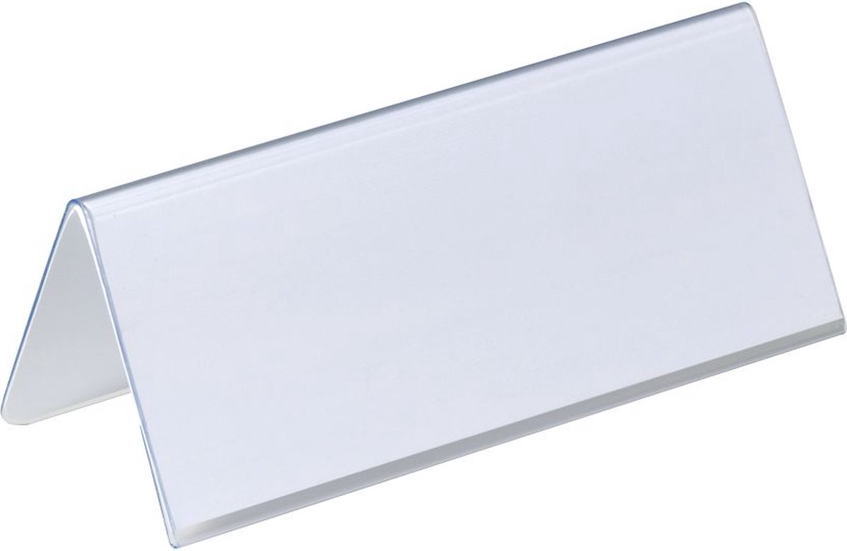 DURABLE Tischnamensschild 6,1 x 15 x 12,2 cm PVC (Polyvinylchlorid) Transparent 25 Stück