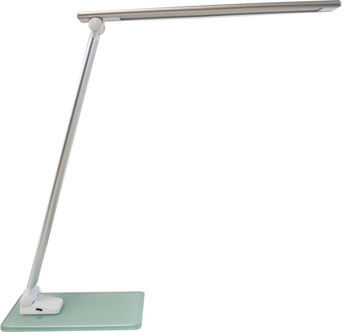 Unilux Popy Freistehend Tischleuchte LED Silber, Weiß USB 300 x 120 x 350 mm
