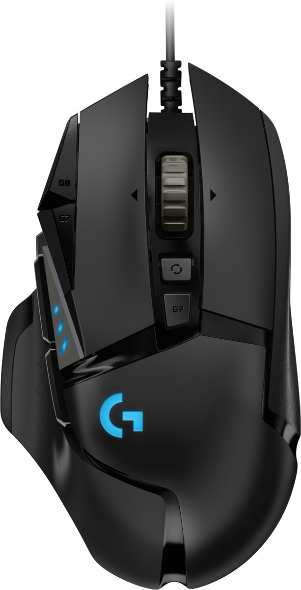 Logitech Kabelgebundene Optische Gaming-Maus für Rechtshänder G502 (Hero) 11 Tasten USB