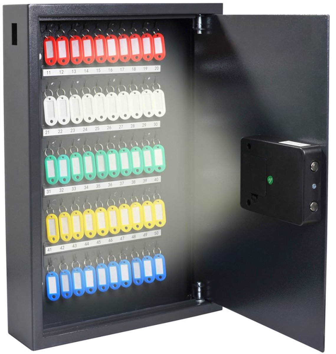 Pavo Schlüsselschrank 50 Haken Elektronisch Dunkelgrau