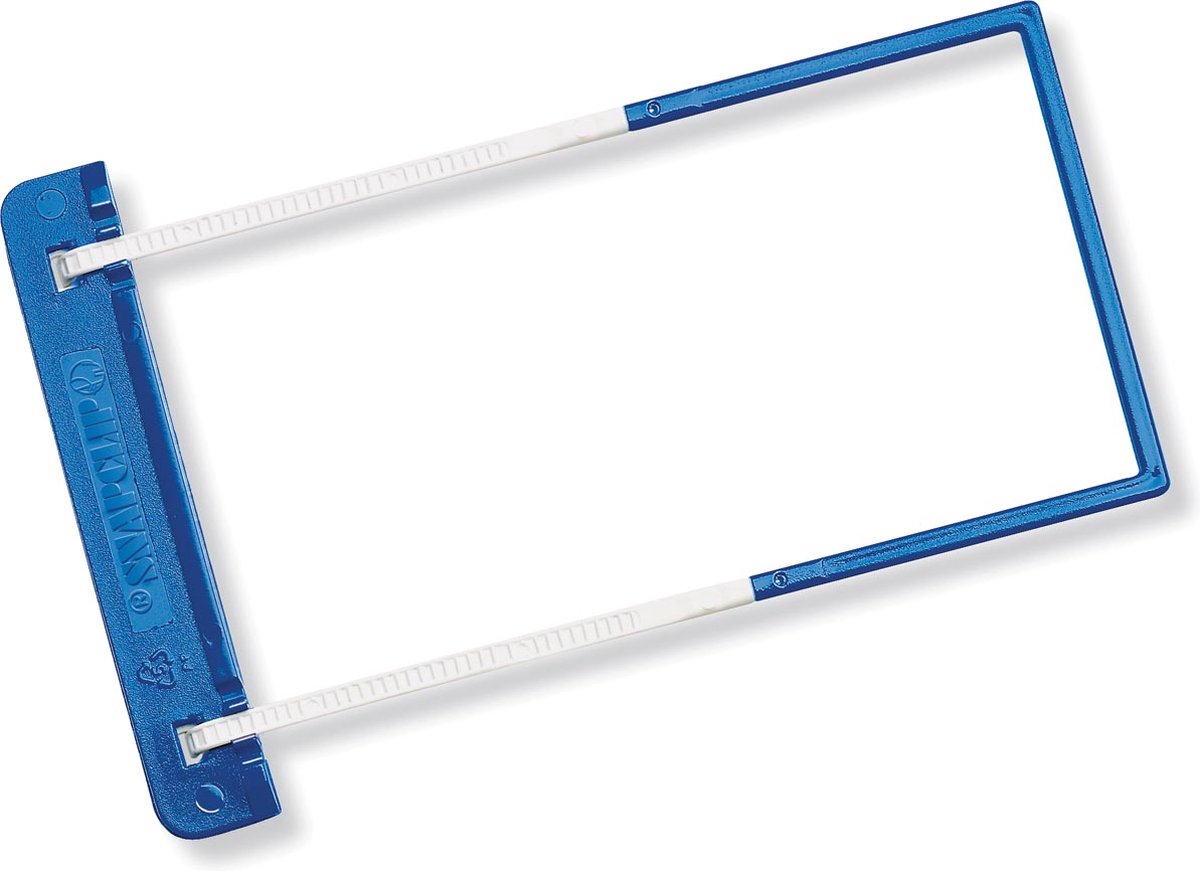 Djois SnapClip Archiv-Clips Petrol Blau, Weiß Kunststoff 20,1 x 6,3 cm 50 Stück