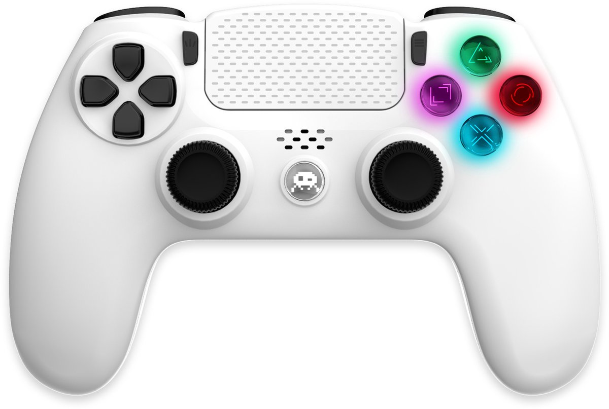 Trade Invaders PS4 Controller - White - Wireless Controller - Sony PlayStation 4
