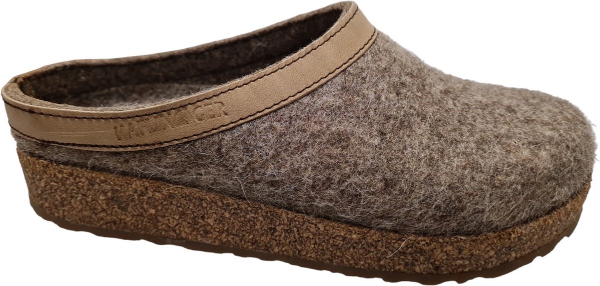 Clogs Haflinger Torben Wollfilz Torf Unisex 39