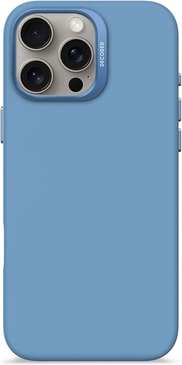 Decoded AntiMicrobial Silicone Backcover for iPhone 16 Pro Air Blue (light Blue)