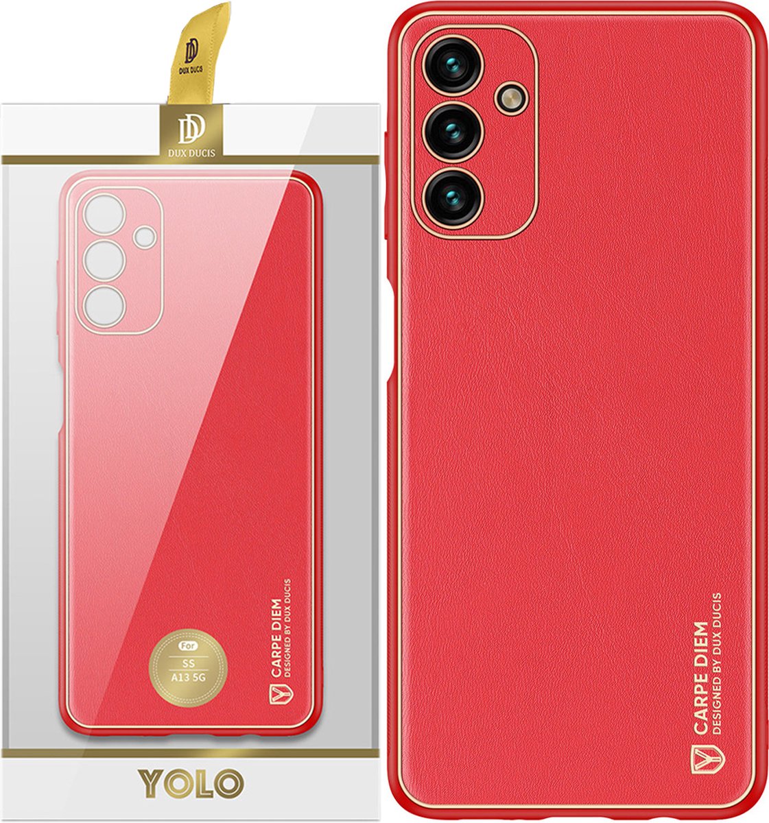 Dux Ducis Yolo Elegant Samsung Galaxy A13 5G Leather Case Red
