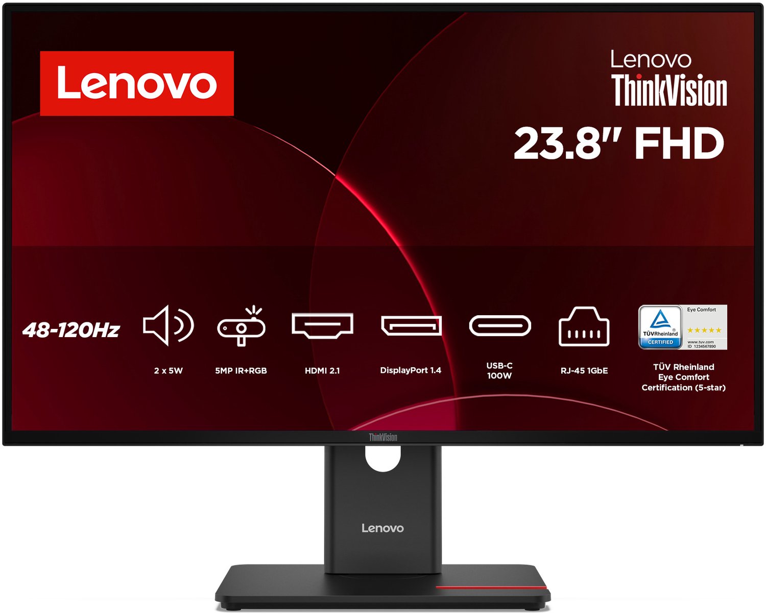 Lenovo ThinkVision T24D-4v - 1920x1080 (FHD) - 120Hz - IPS - 100W USB-C