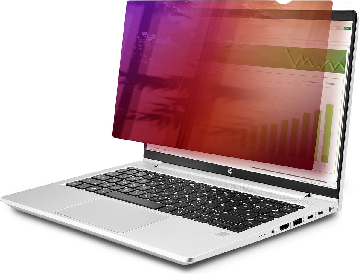 StarTech.com 14-inch 16:9 Laptop Privacy Screen Reversible Gold Filter w/Enhanced Privacy Computer Security Filter Removable Screen Protector/Shield +/- 30 Deg. - notebook privacy filter (horizontal)