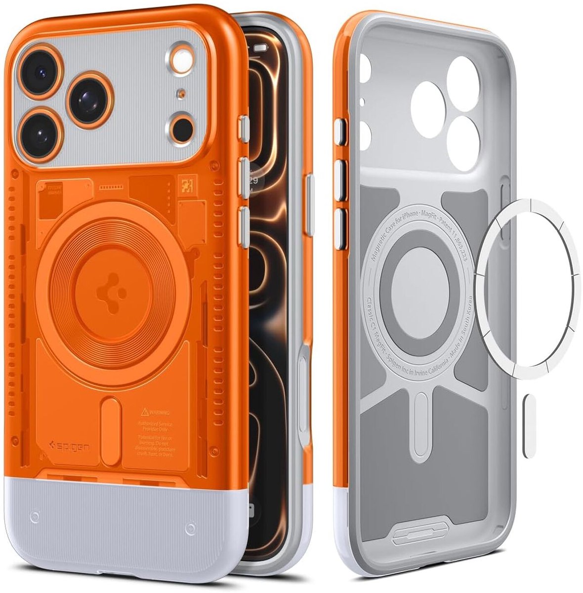 Spigen Classic C1 MagSafe - tangerine - iPhone 17 Pro