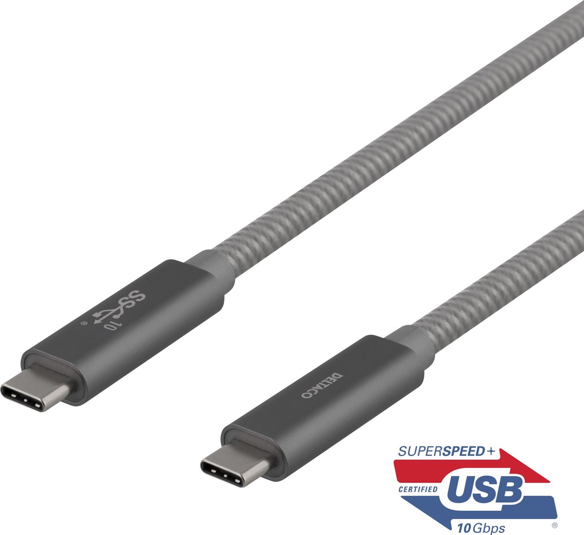 Deltaco USBC-1412M - USB-C cable - USB-C to USB-C - 1 m