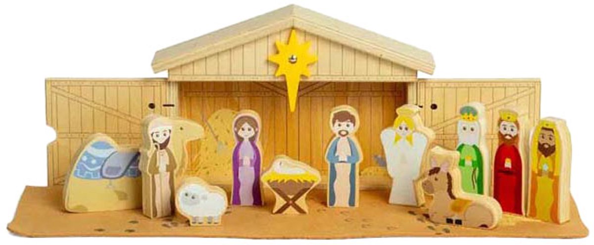 Bigjigs Wooden Nativity Set 13pcs.