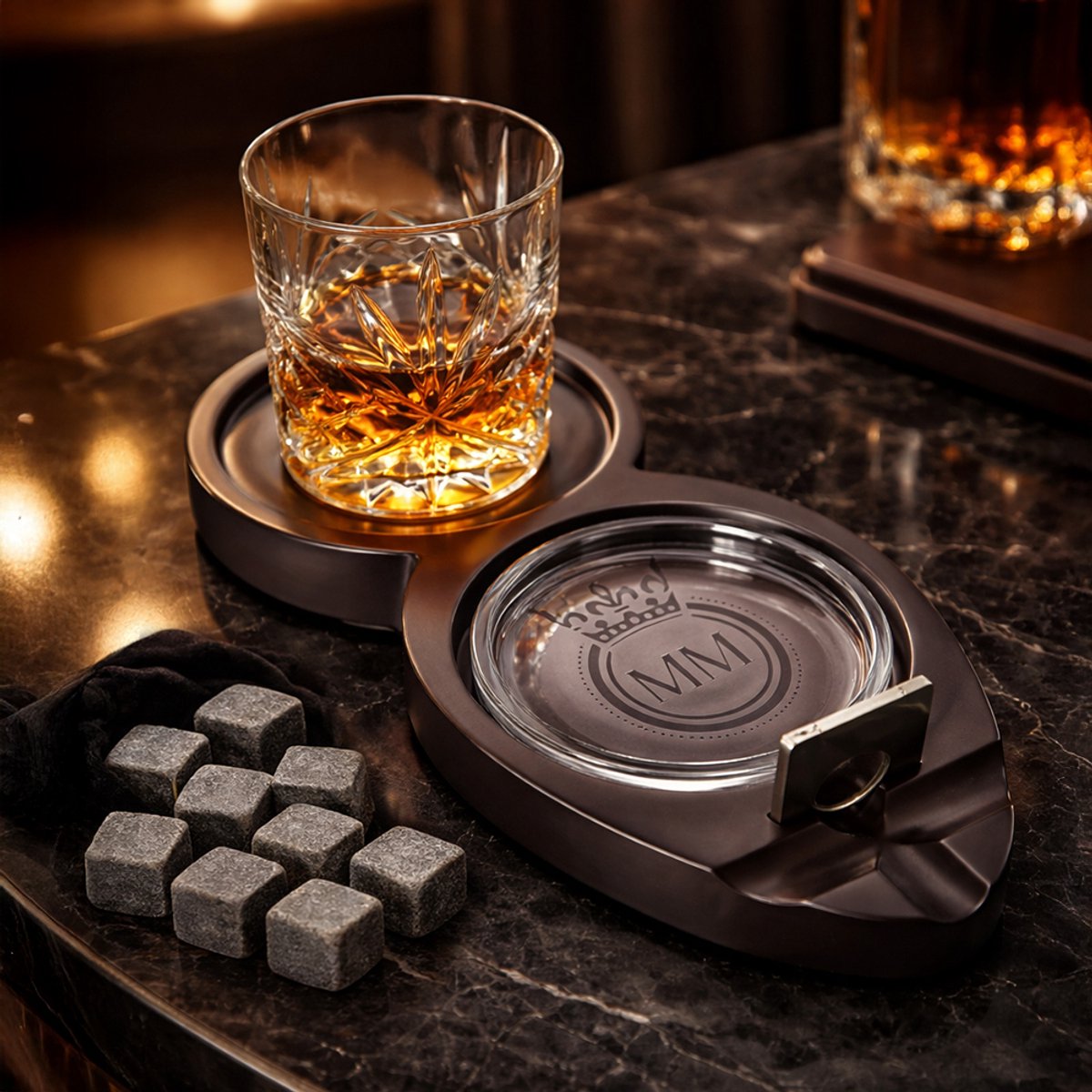 Mikamax Whisky & Cigar Tray