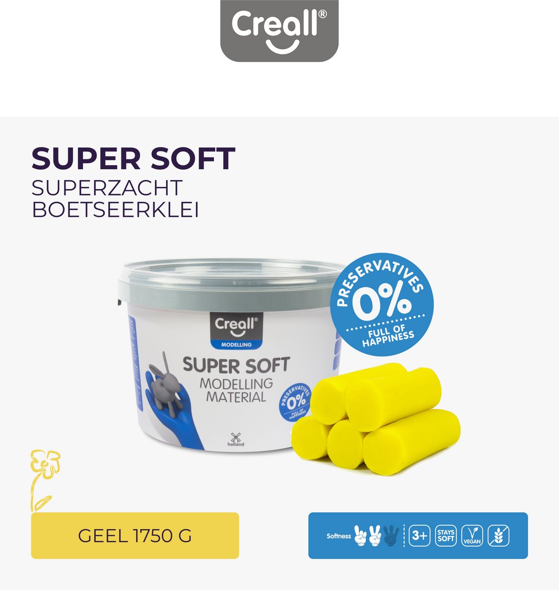 Creall Supersoft clay Yellow 1750gr.