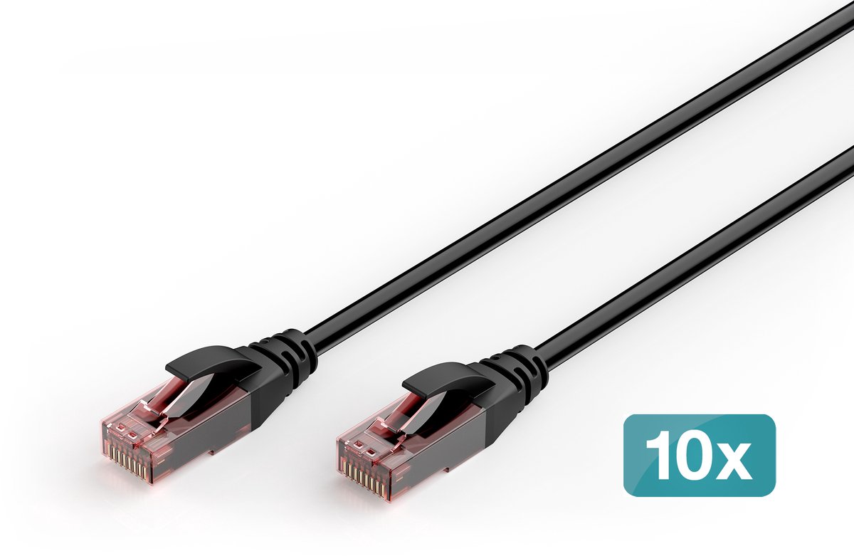 DIGITUS patch cable - 2 m - black - Sort