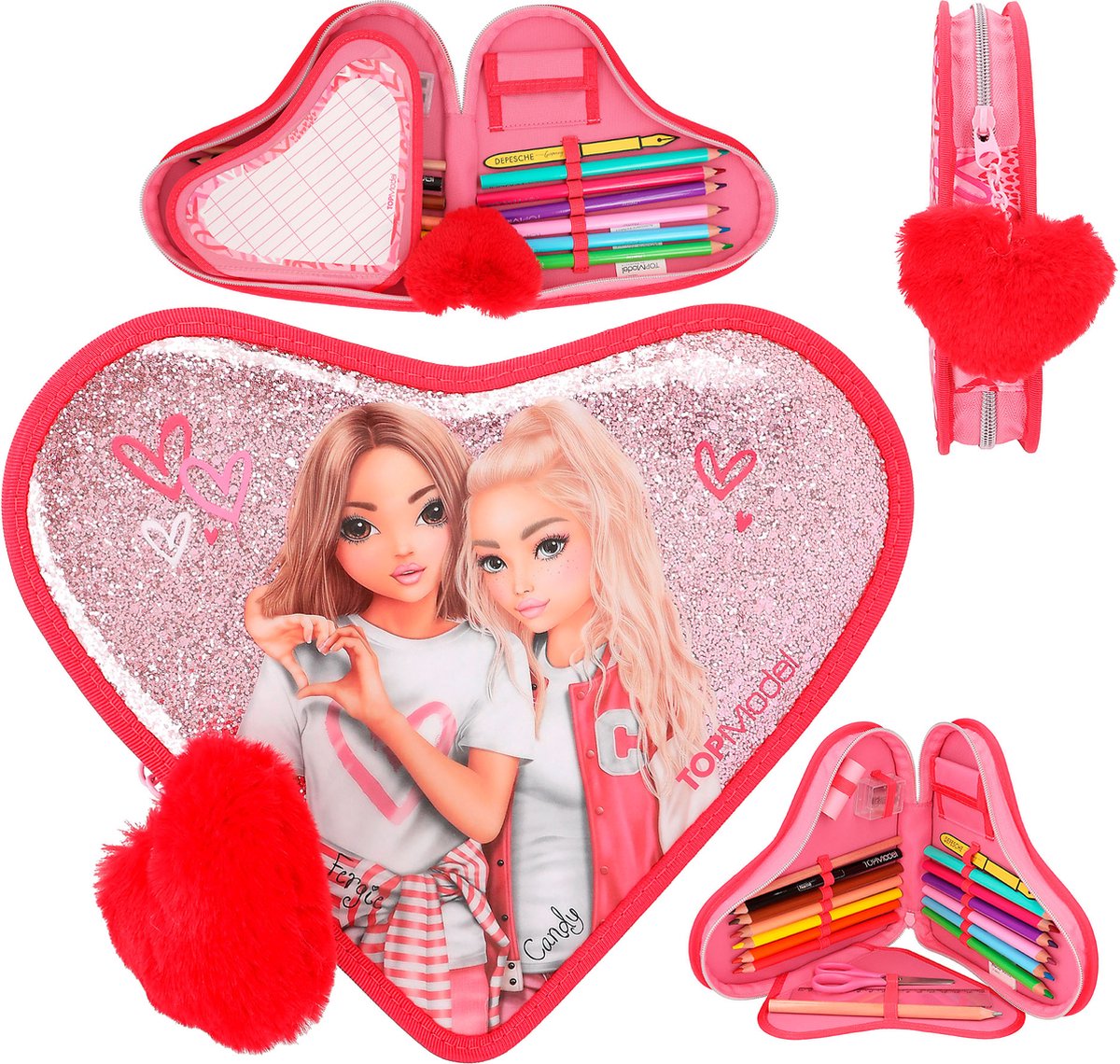 Depesche TOPModel Pencilcase Heart Shape ONE LOVE
